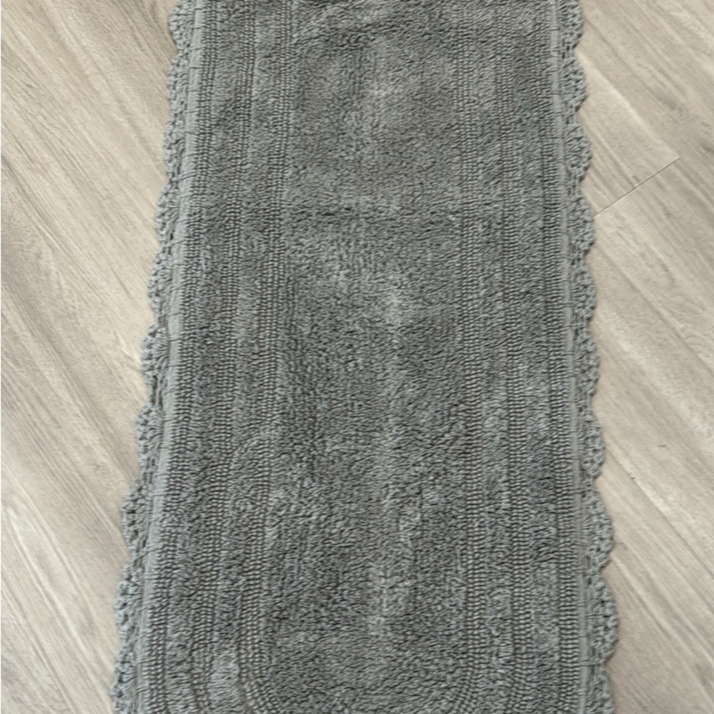 Gray Textured Runner Rug